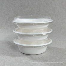 eco friendly sugarcane bagasse salad food bowl with lid